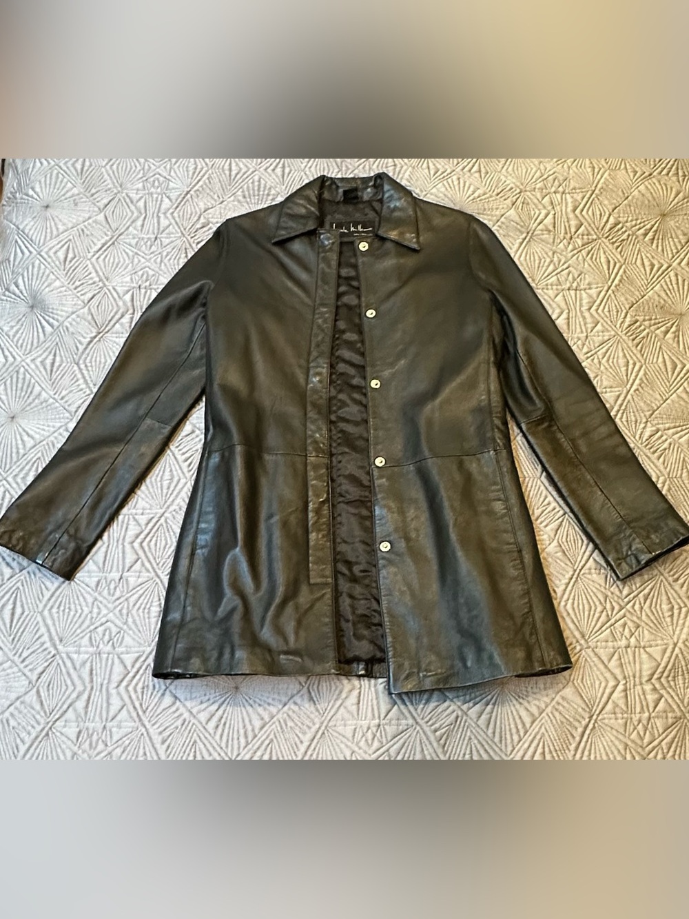 Nicole Miller Classic Black Leather Women's Jacket - Timeless Design